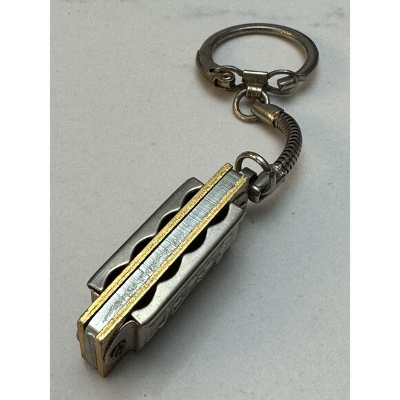 VTG Mini Harmonica Keychain - 1.5" Metal Musical Instrument Trinket Hobby GUC - Picture 5 of 5